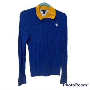 Blue long sleeve sweater
